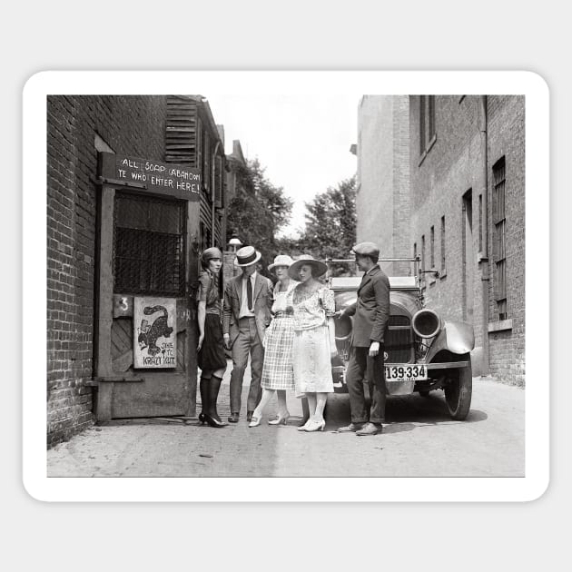 The Krazy Kat Speakeasy, 1921. Vintage Photo Sticker by historyphoto